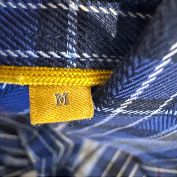 NWOT Robert  Talbott Carmel Blue Plaid 100% COTTON Button Down Casual Shirt Sz M - Picture 6 of 11